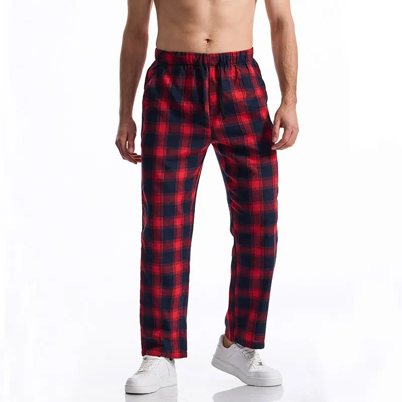 

Mens Sweatpants Straight Fit Joggers 2025 Vintage Plaid Designer for Men Pantalones Hombre Loose Oversized Workout Long Pants