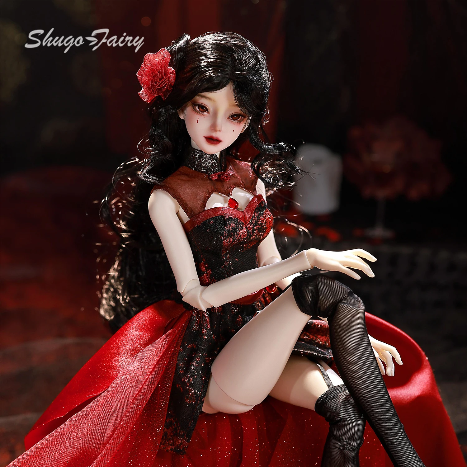 

Кукла Shugafairy 1/4 BJD Cleo A Dark Theme Oiran & Shop Manager, полный набор, очаровательная женская со сменными нарядами, фигурка из смолы