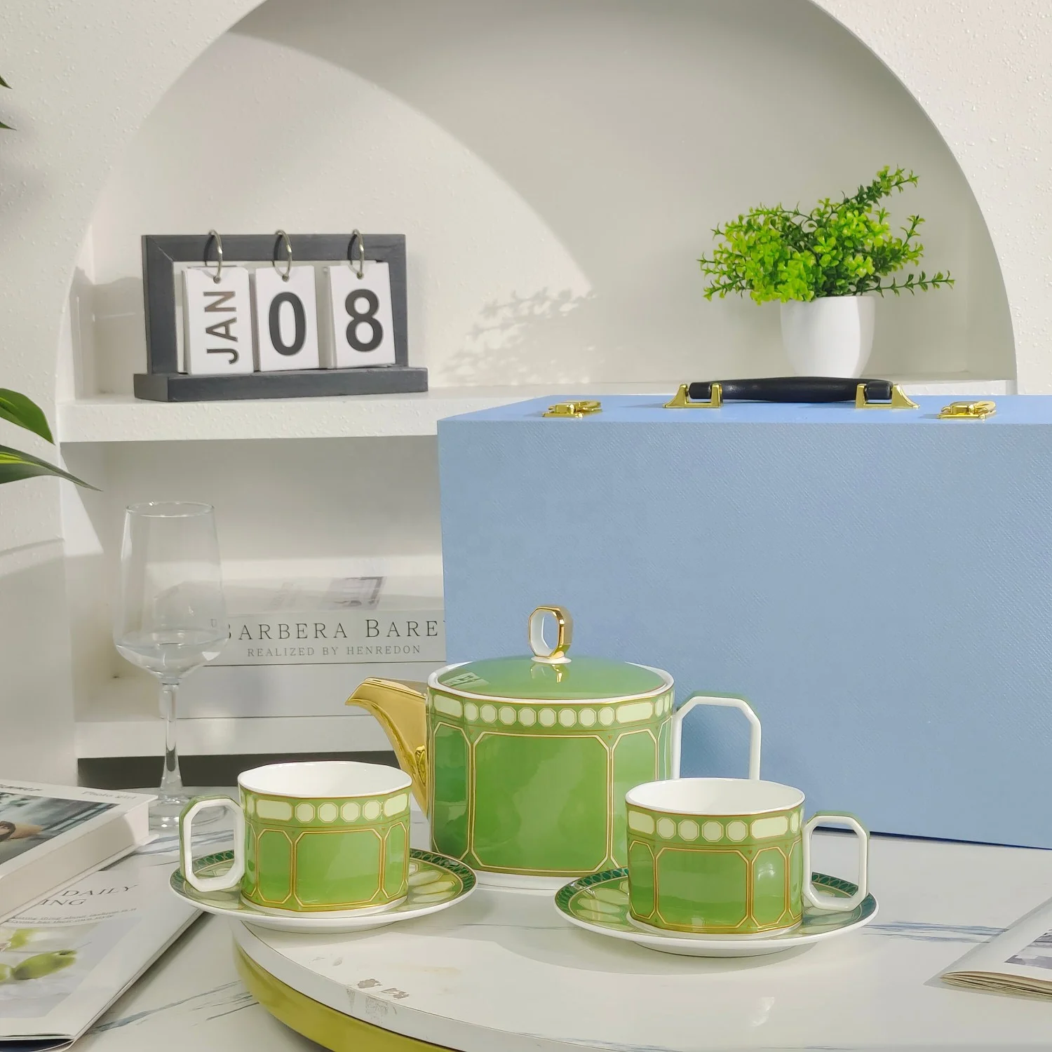 European luxury style 5-piece set of best-selling ceramic coffee tools