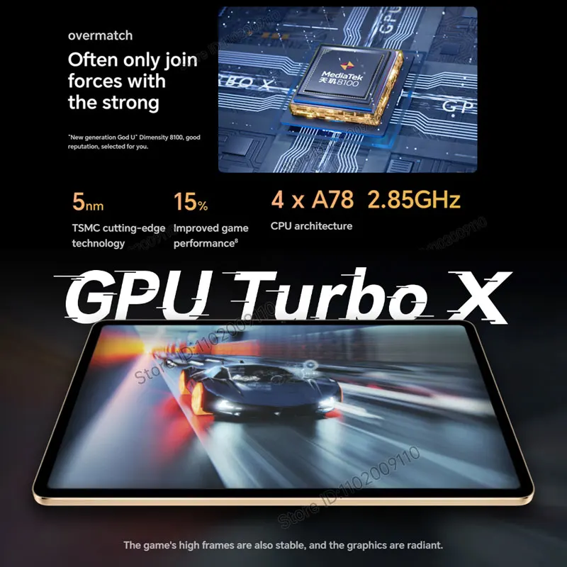 Honor Tablet V8 Pro 12.1-Inch 144Hz Scherm Dimensity 8100cpu 10050 Batterij Mah Magicos 7.0 (Gebaseerd Op Android 12)