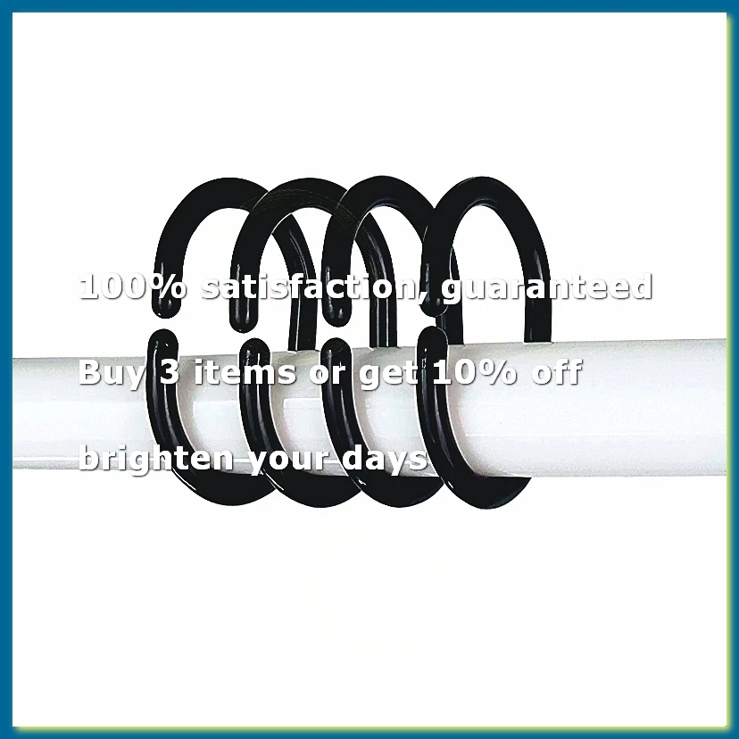 24 PCS Shower Curtain Rings Plastic Shower Curtain Hooks for Bathroom Shower Rod