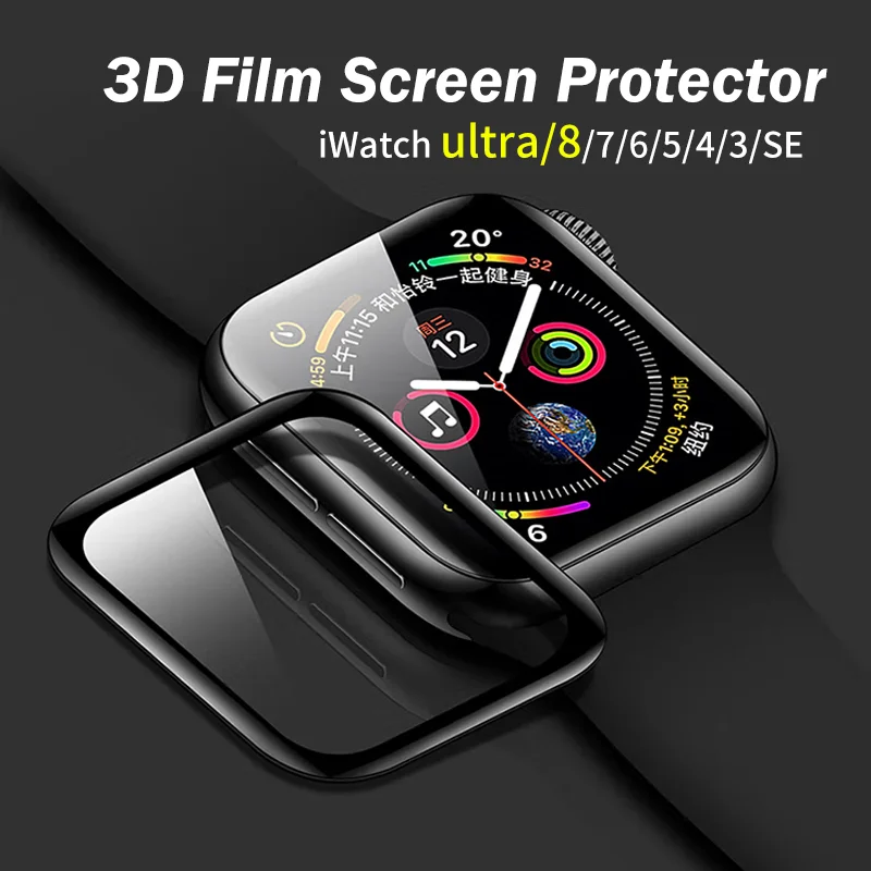 3D Hydrogel Film Soft Screen Protector Cover For Apple Watch Ultra 49mm Series 2/3/4/5/6/SE/7/8 38mm 42mm 40mm 44mm S8 41mm 45mm