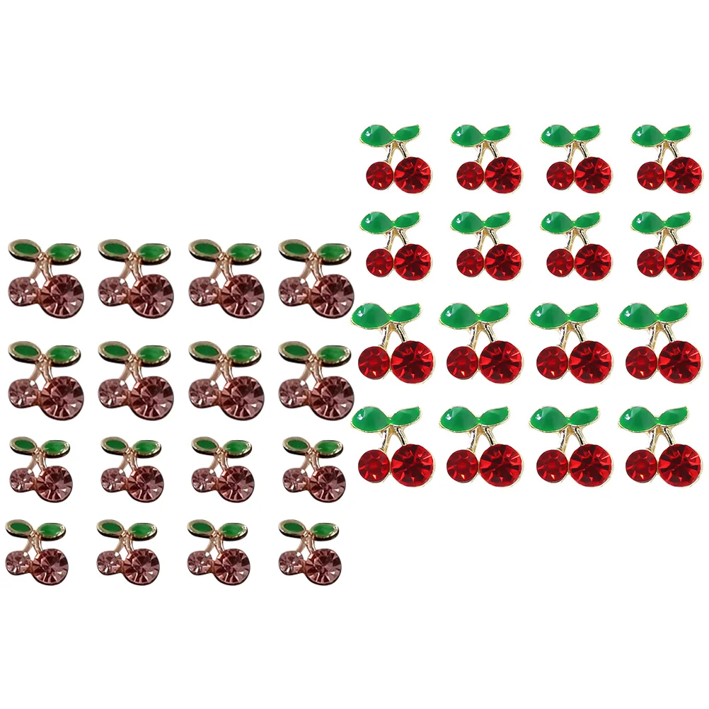 

32 Pcs Fruitful Nail Accessories Cherry Charms Decorate Jewelry Jewels for Nails Gems
