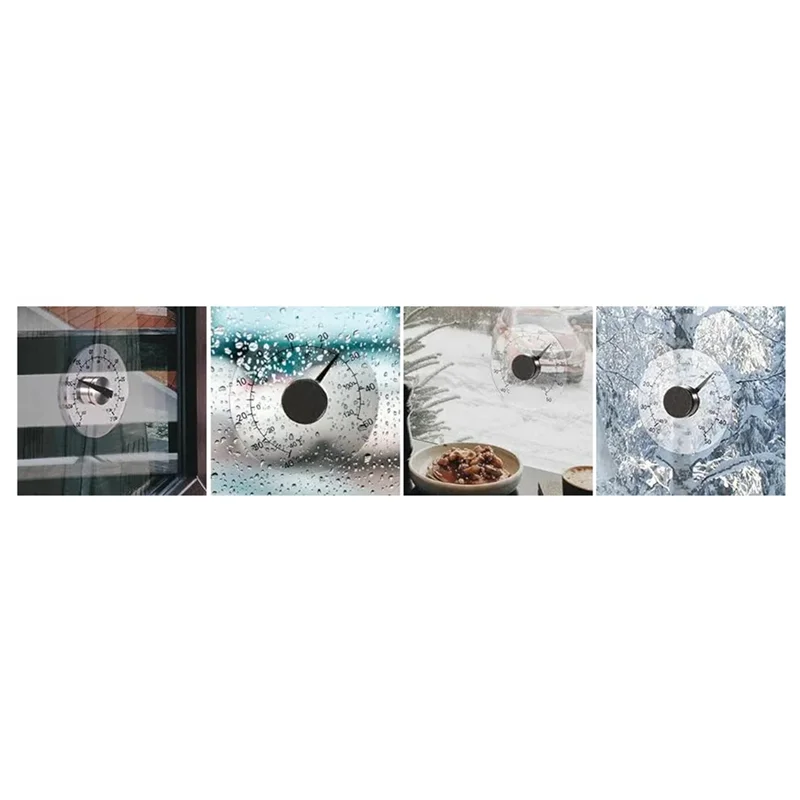 1 PCS Indoor Outdoor Window Thermometer Weather Thermometer Accurate Readings Acrylic + Stainless Steel For Home Office-Hot