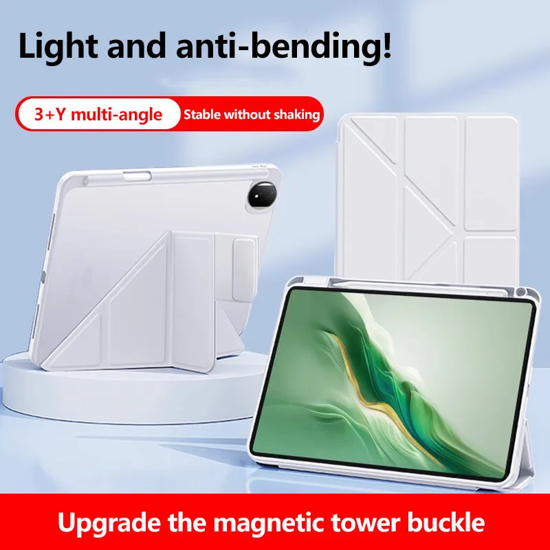 Support Multi Angles Foldable Acrylic Clear Case for Huawei MatePad mini 8.8 2025 MLR-AL00 MLR-AL10 8.8 inch with Pencil Holder