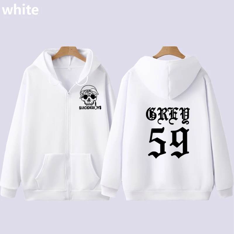 Suicideboys G59 Rapper Hip-Hop Music Zipper Sweatshirt Album Suicideboy Fan Gift O-Neck Sweatshirt for Men and Women Meet Winter