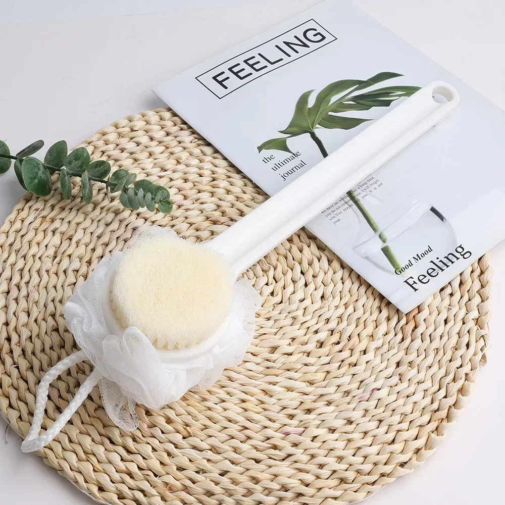 1Pcs Long Handle Shower Body Brush Bathing Massage Double Side Back Body Exfoliating Brush Bathroom Wash Brush Bath Tools