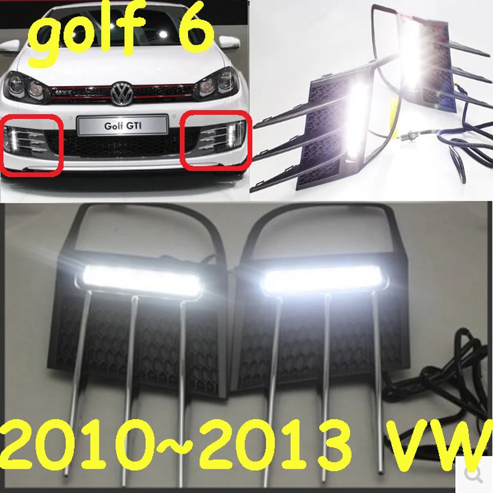 

car bumper headlight for Volkswagen Golf6 daytime light 2011~2013y DRL car accessories LED headlamp for vw golf6 fog light