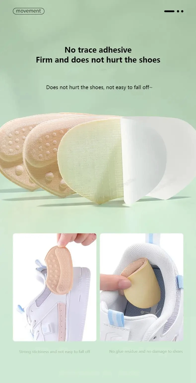 Fersenschutz-Aufkleber für Sneaker und High Heels, Fersenschutzpolster zur Schuhgrößenanpassung, 2 Stück/6 Stück/12 Stück – Detail 10