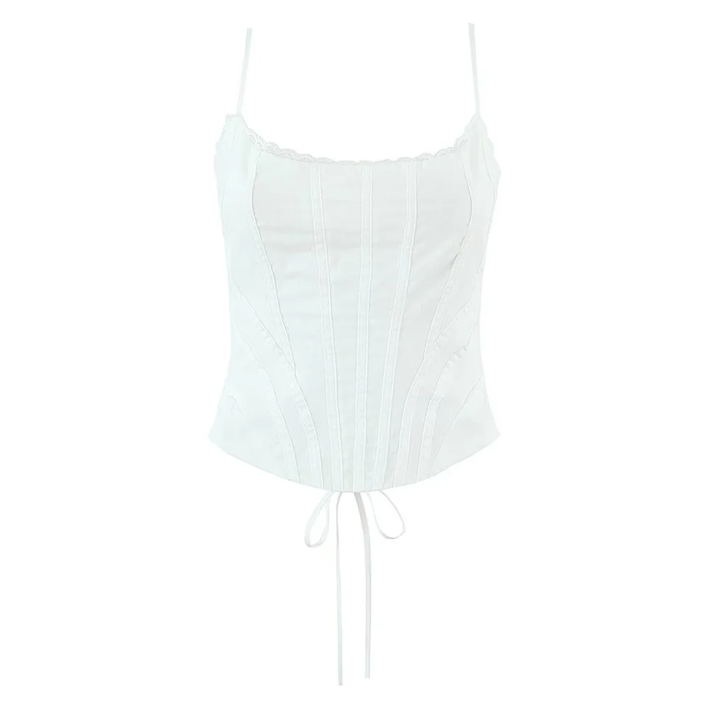 

Женский модный и сексуальный кружевной топ с ремешком, новый летний однотонный утягивающий цельный ремешок с воротником