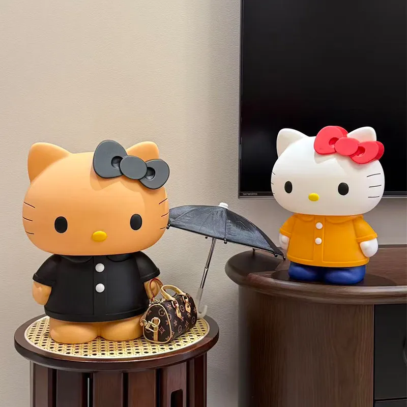 

Hello Kitty Oversized Cartoon Figurine Model Kawaii Night Light Living Room Decor Oversized Piggy Bank Ideal Gift for Girls