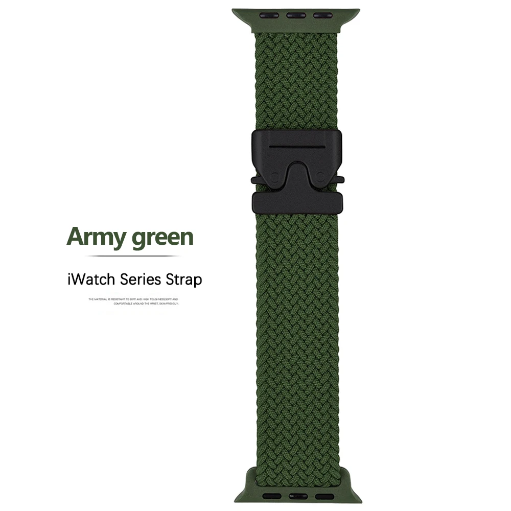 Nylonarmband für Apple Watch, 46 mm, 45 mm, 44 mm, 49 mm, 42 mm, 41 mm, Fallschirmarmband, iWatch Series Ultra 4, 3, 2/12, 11, 10, 9, 8, SE, Armband. – Detail 11