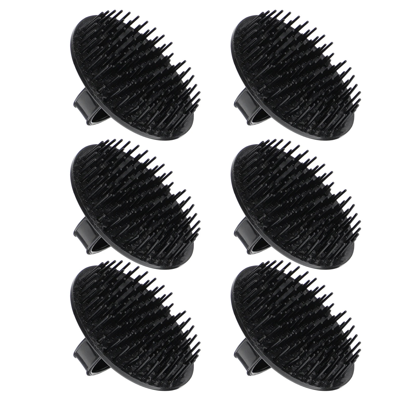 Shampoo escova para lavar o cabelo, pente de plástico, massageador do couro cabeludo, lavar as mãos, limpeza da cabeça, 6 PCs