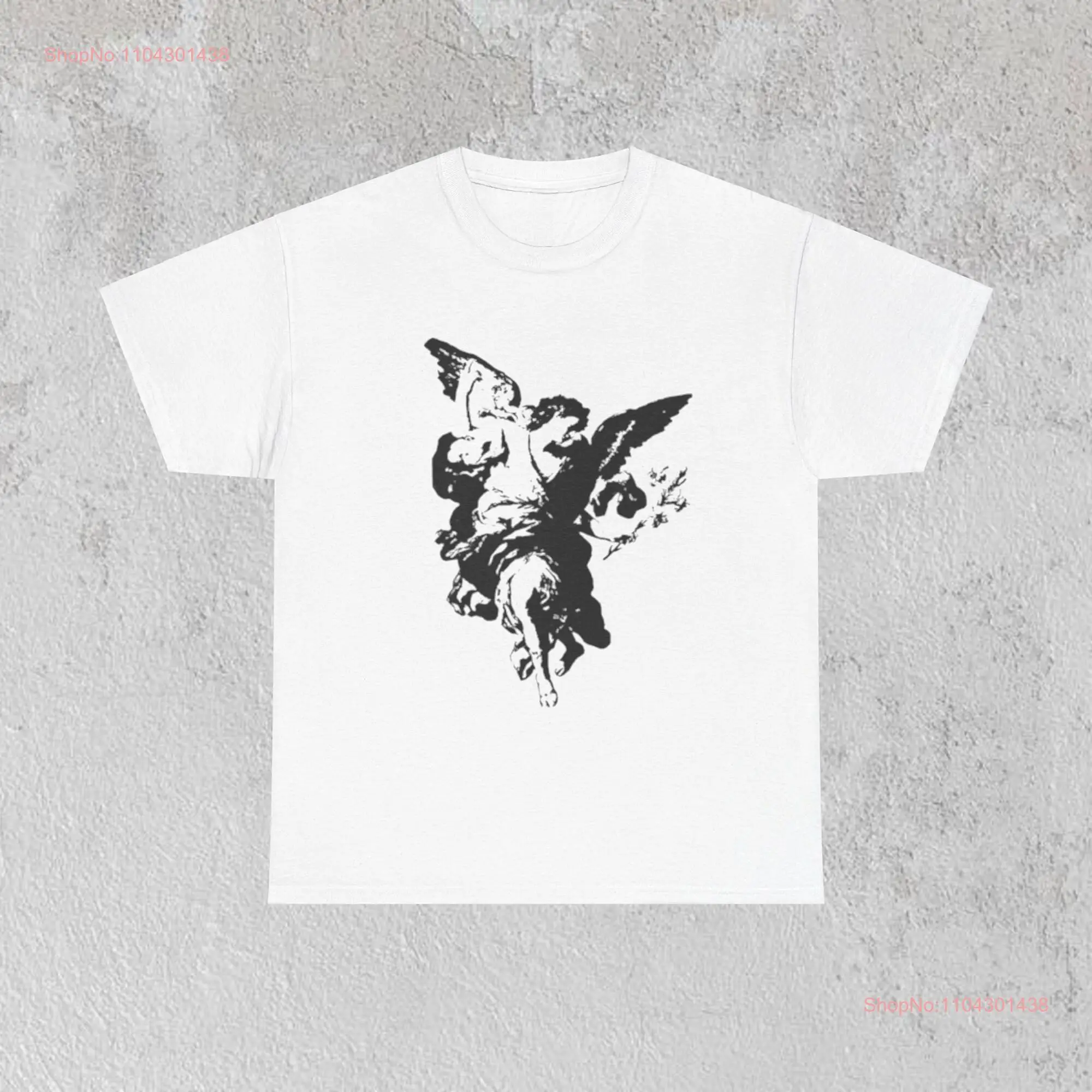 Falling Angel T Shirt Dark and Elegant Depicting an Angel's Descent Perfect for Lovers of Fantasy Streetwear