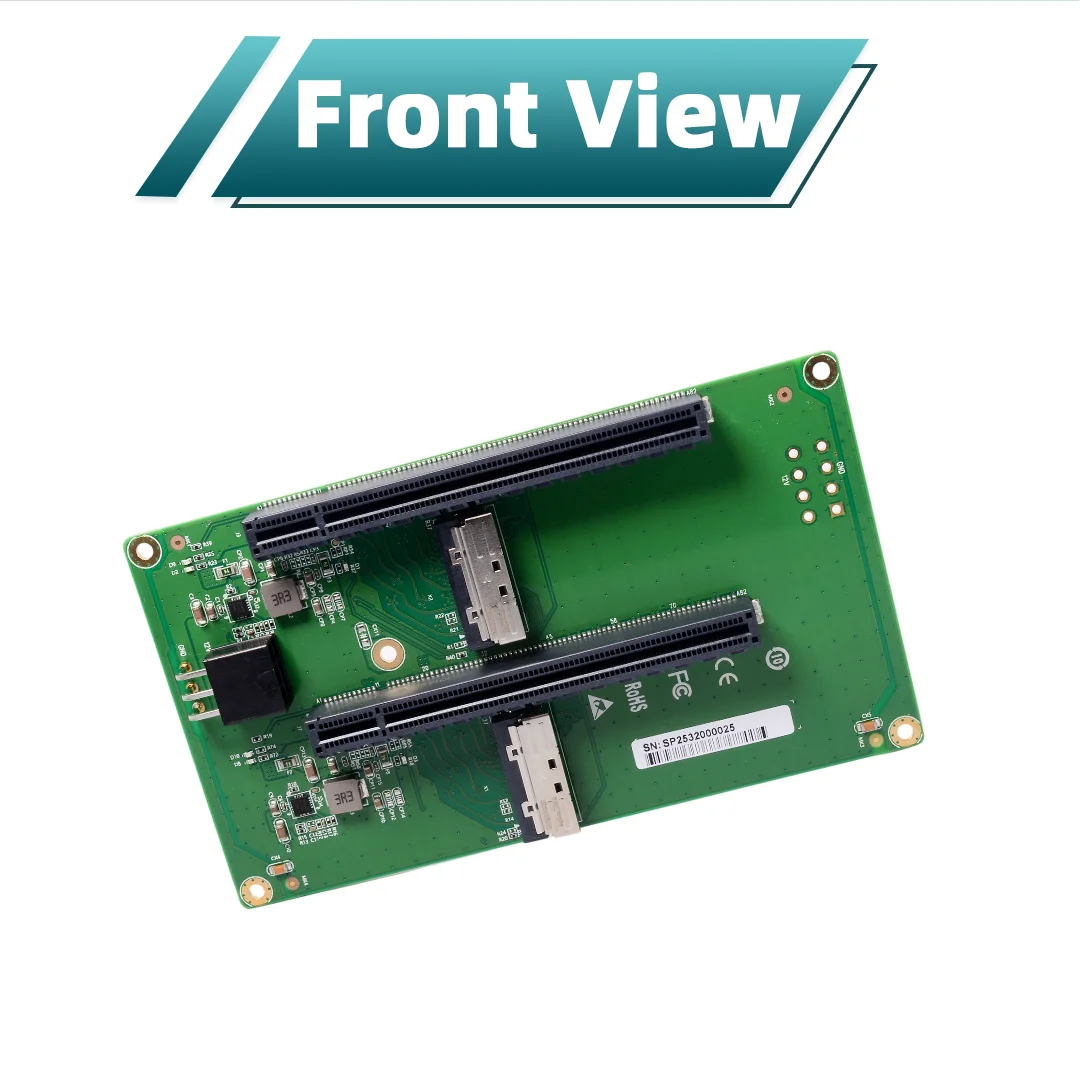 2 MCIO 8I To 2 PCIe 5.0 X16 Slot Riser Card 2x 74Pin MCIO X8 To PCIe Gen5 X16 Adapter , ATX 6PIN GPU Power Server GPU Expansion