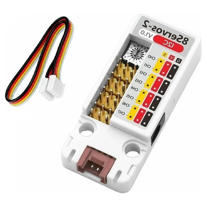 ABCA-I2C Communication Interface 8-Channel Servo Control Unit STM32G031G8U6 Unit 8Servos2-I2C Cascading