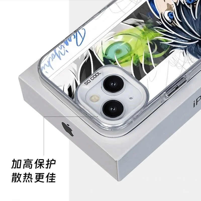 اليابان كرة القدم أنيمي الأزرق قفل قضية الهاتف آيفون 17 16 15 14 13 12 11 برو ماكس زائد الهواء البسيطة Selfish Isagi Yoichi الغطاء الخلفي