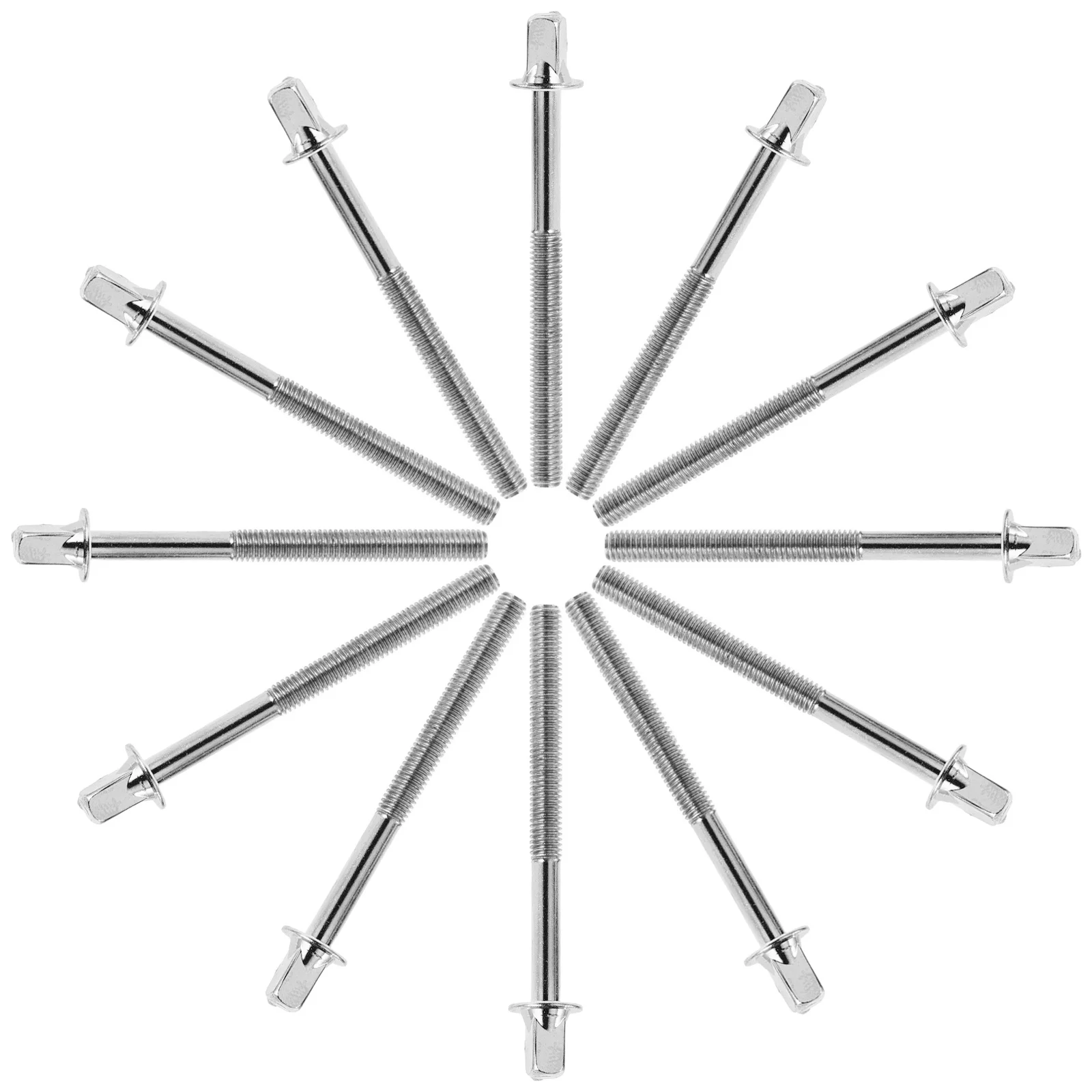 

12Pcs Jazz Drum Tension Screws Durable Stainless Steel Fasteners for Kits Easy Installation and Maintenance M5
