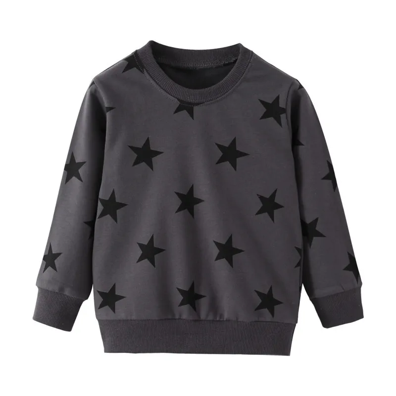 Jumping Meters  Long Sleeve New Arrival Stars Print Boys Girls Sweatshirts Autumn Spring Kids Clothes Hot Selling Shirts Tops