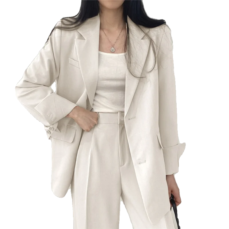 

Весна 2024, женские модные повседневные пиджаки, длинные костюмы из полиэстера средней длины, однотонная деловая одежда