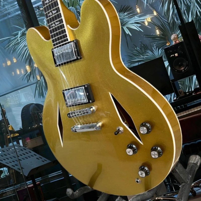 

Gift Christmas 40 Inch Yellow 335 Electric Guitar Maple Body Rosewood Fingerboard Free Shipping Rock Music