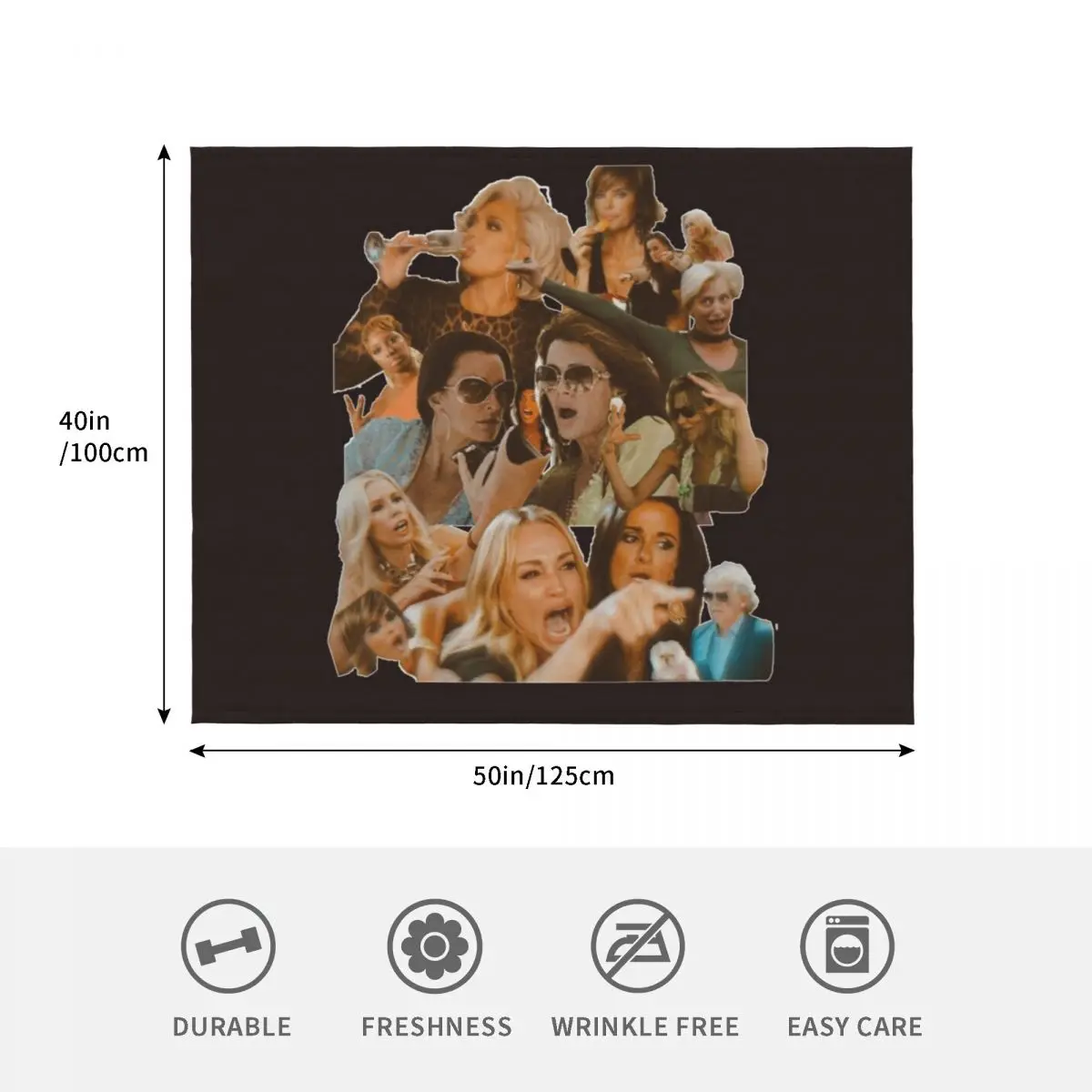 ريوت البيوت الحقيقية الكولاج الكلاسيكية تي شيرت رمي بطانية السرير المألوف منقوشة على الأريكة أريكة أفخم رمي البطانيات