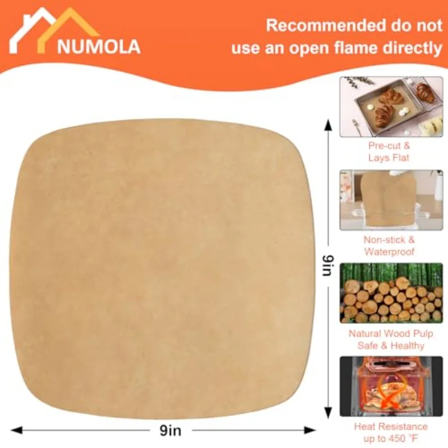 Air Fryer Liners Disposable Parchment Paper Sheets, 9 Inch Unbleached Baking Paper Liner for Grilling, Wrapping, Steamer, Micro