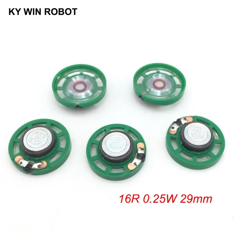 5pcs/lot New Ultra-thin Mini Speaker 16 Ohms 0.25 Watt 0.25W 16R Speaker Diameter 29MM 2.9CM Thickness 9MM