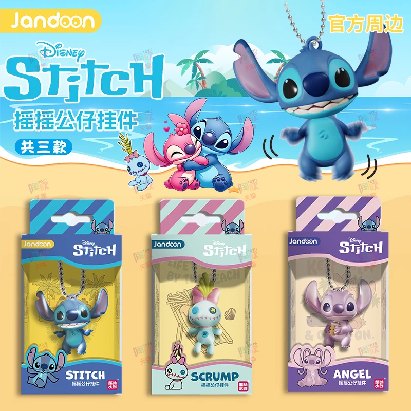 Disney Lilo Stitch Angel Scrump llavero nimation película caja ciega juguete Mini estatuilla Micro figuras mochila colgantes regalos para niños
