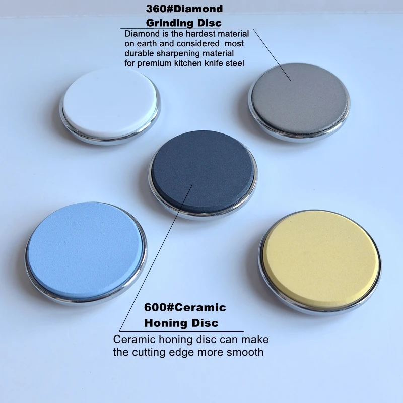 ReadStar Magnetic Rolling Knife Sharpener 5 Types of Grinding Discs Diamond & Ceramic Honing Discs Replacement Grinding Discs