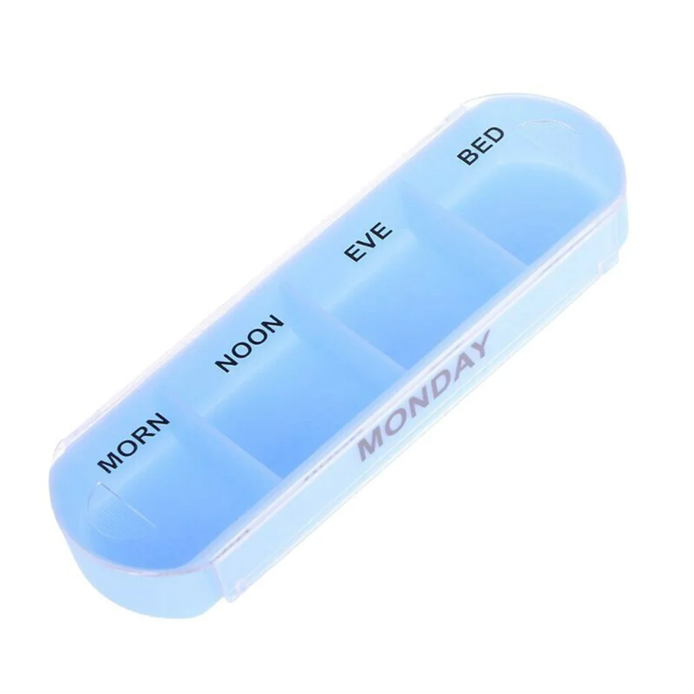 7 Days Medicine Medical Pill Box 28 Grids Weekly Pill Case Storage Box Travel Medicine Box Holder Tablet Organizer