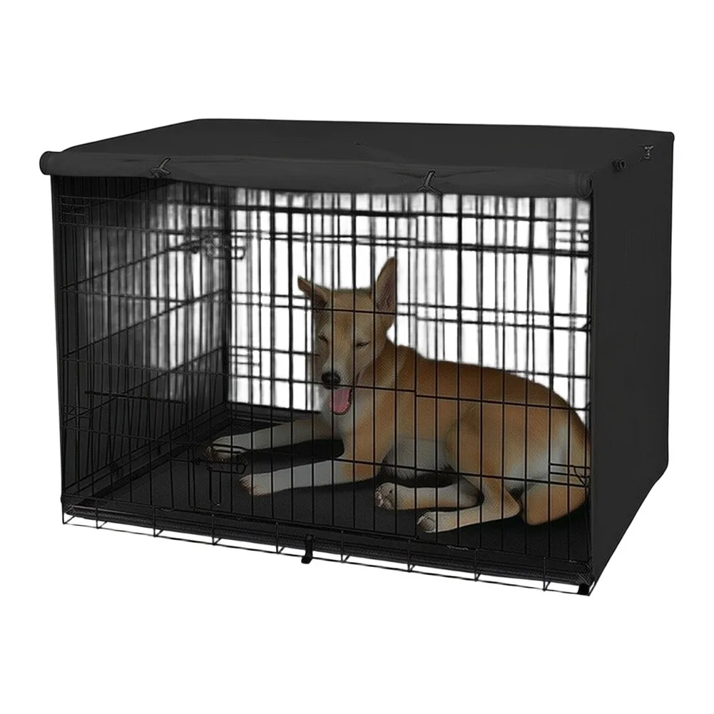 Heavy=Duty 210D Pet Crate Cover For Indoor Use, Privacy Screen And Dust Guard For Metal Dog Kennels, Easy Access= Design