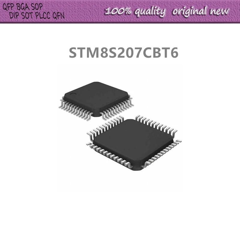 2 ชิ้น/ล็อต STM8S207CBT6 STM8S207 QFP-48