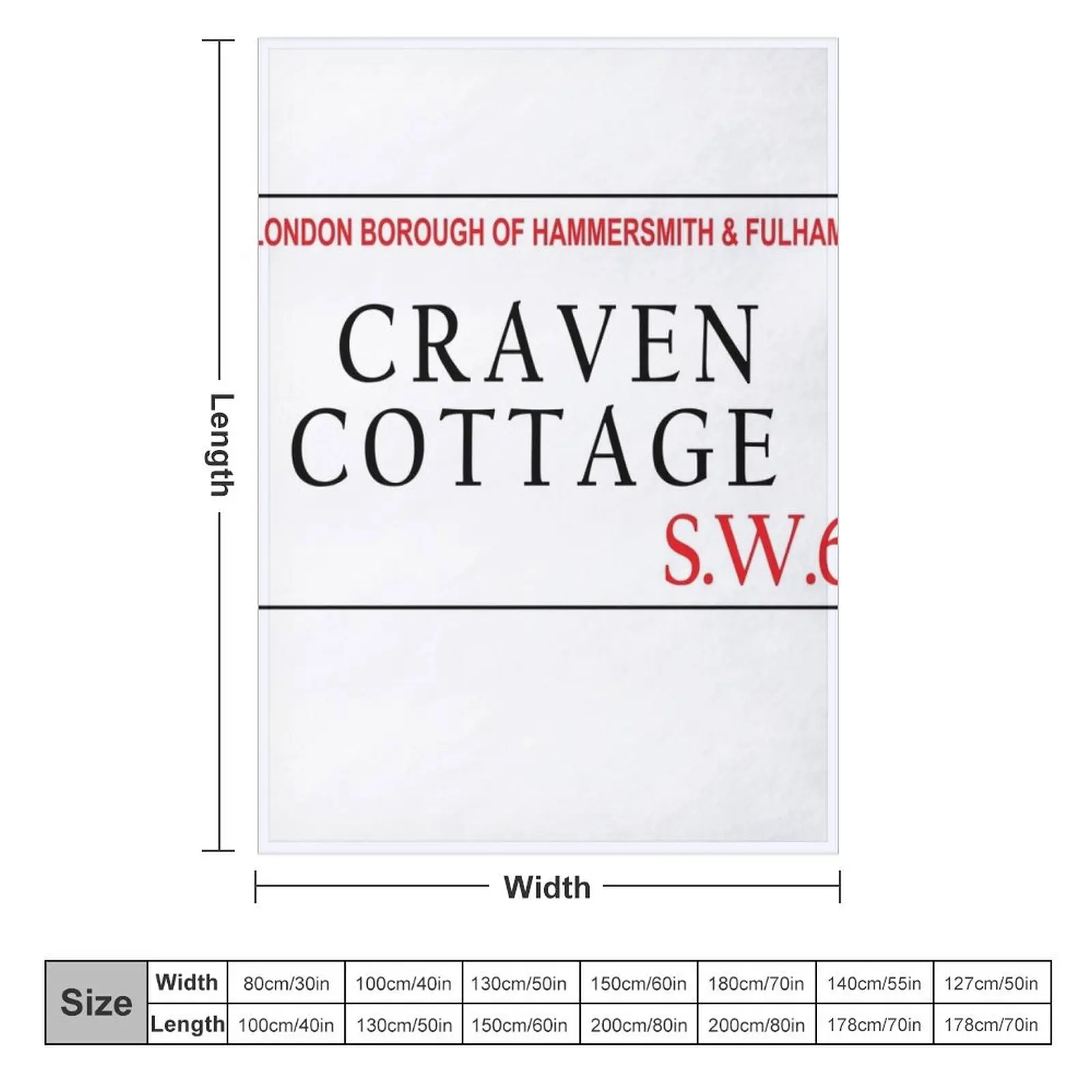 Craven Cottage Fulham SW6 Throw Blanket Polar Beach Sofa Quilt Blankets