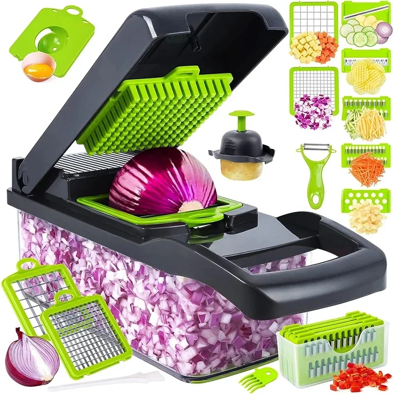 

Multifunctional Vegetable Slicer Cutter Shredders With Basket Fruit Potato Chopper Carrot Grater Vegetable Tools Kitchen Citrus