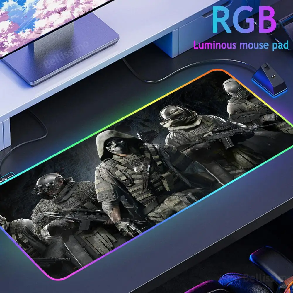 

G_ghost R_recon Durable Desktop Pad Mechanical Gamer Keyboard Mouse Pad RGB Gaming Accessories Mouse Gamer Luminous Desk Mat Mou