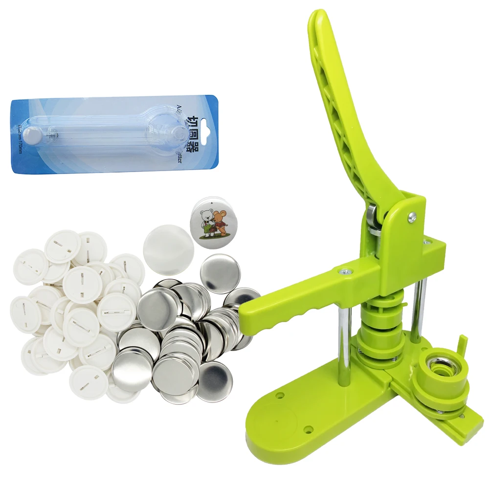 

Sliding Badge Button MakingMachine 25mm-58mm DIY Pin Button Maker Badge Punch Press Machine with Buttons Maker Molds Supplies