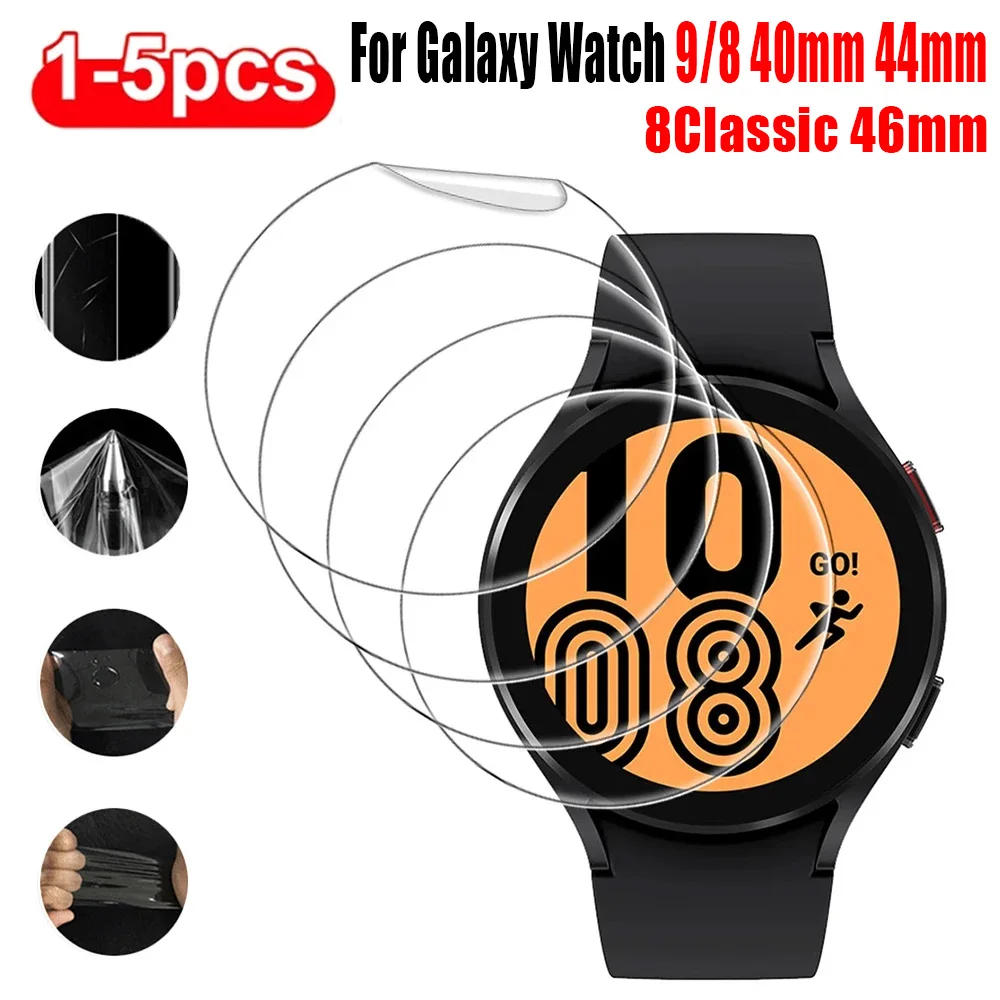 1-5 Stück Hydrogel Displayschutzfolie für Samsung Galaxy Watch 9 8 40mm 44mm HD Schutzfolie für Galaxy Watch 8 Classic 46mm