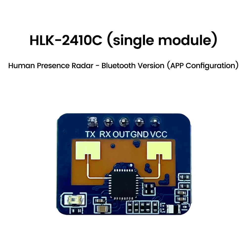HLK-LD2410C 24G mmWave FMCW Millimeter Wave 5M Human Presence Status Radar Sensor Motion Detection Module High Sensitivity Cable