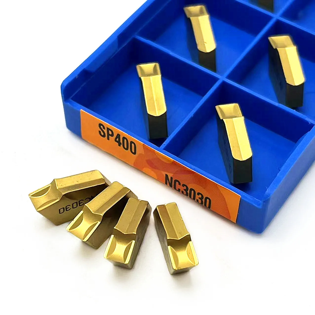 Insertos de carburo ranurado, herramienta de ranurado de metal, torno CNC, SP400, PC9030, NC3020, NC3030, NC3020