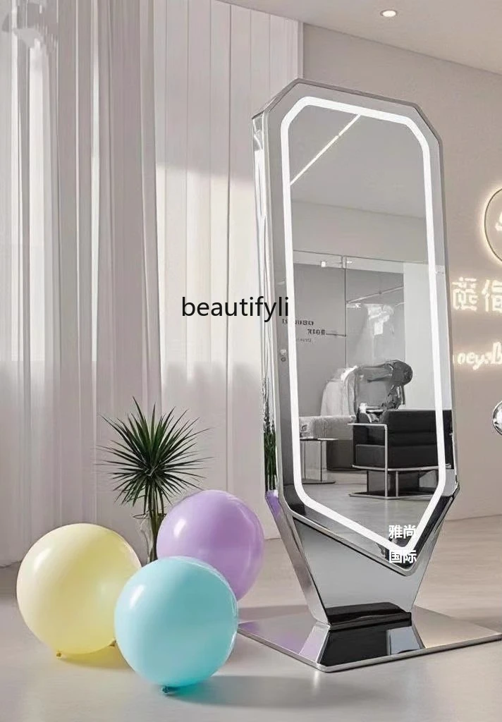 

Barber Shop Full-Length Mirror for Hair Cutting, Salon-Specific Double-Sided Floor Mirror, New Model