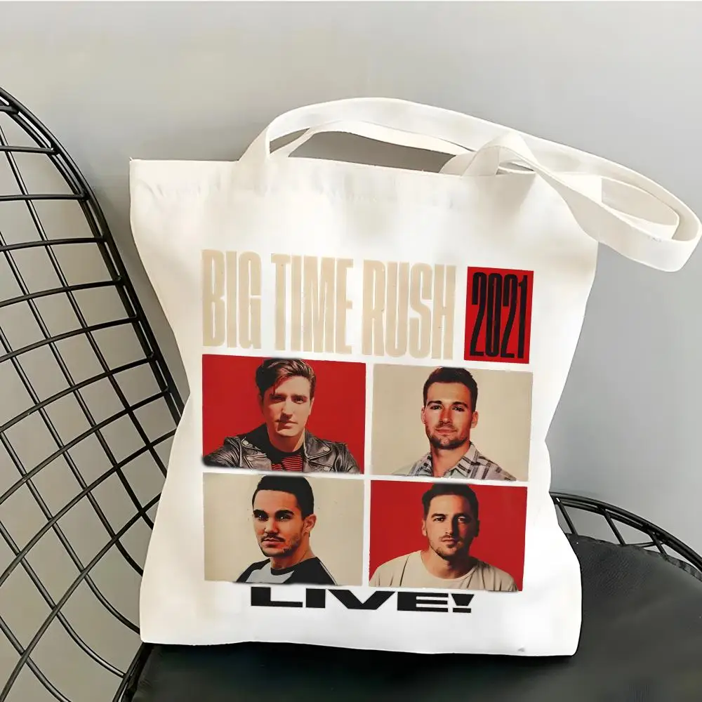 Bolsas de compras B-Big Time Rush, bolsa de lona ligera ideal para uso diario, compras y viajes