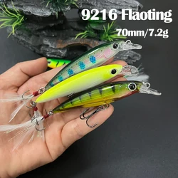 70mm 7.2g Floating Minnow Fishing Lures Pesca Wobbler Artificial Bait for Freshwater Trout Pike Carp Swimbait Fishing Equipment