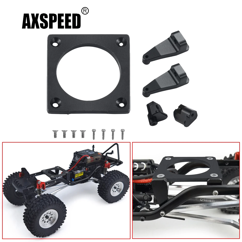 AXSPEED-Kit de Plaque d'Escalade Servo Monté Avant en Métal, pour Voiture Axial SCX24, Modèle de Camion Chevrolet Wrangler 1/24 RC