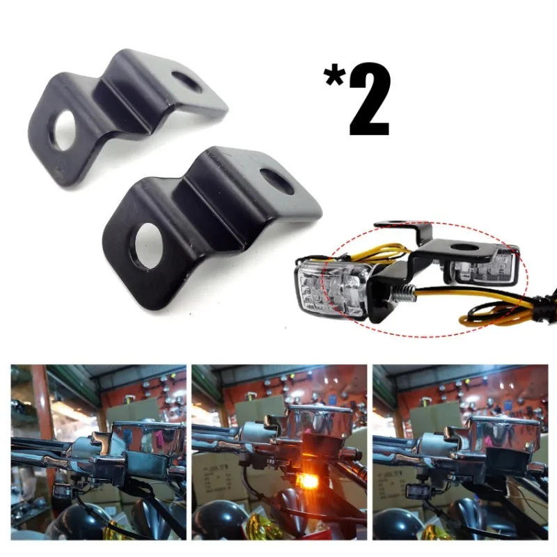 

Motorcycle Front Fork Turn Signal Mounts Durable Metal Brackets Designed for Retro Style and Custom Bike Builds Motos Accesorios