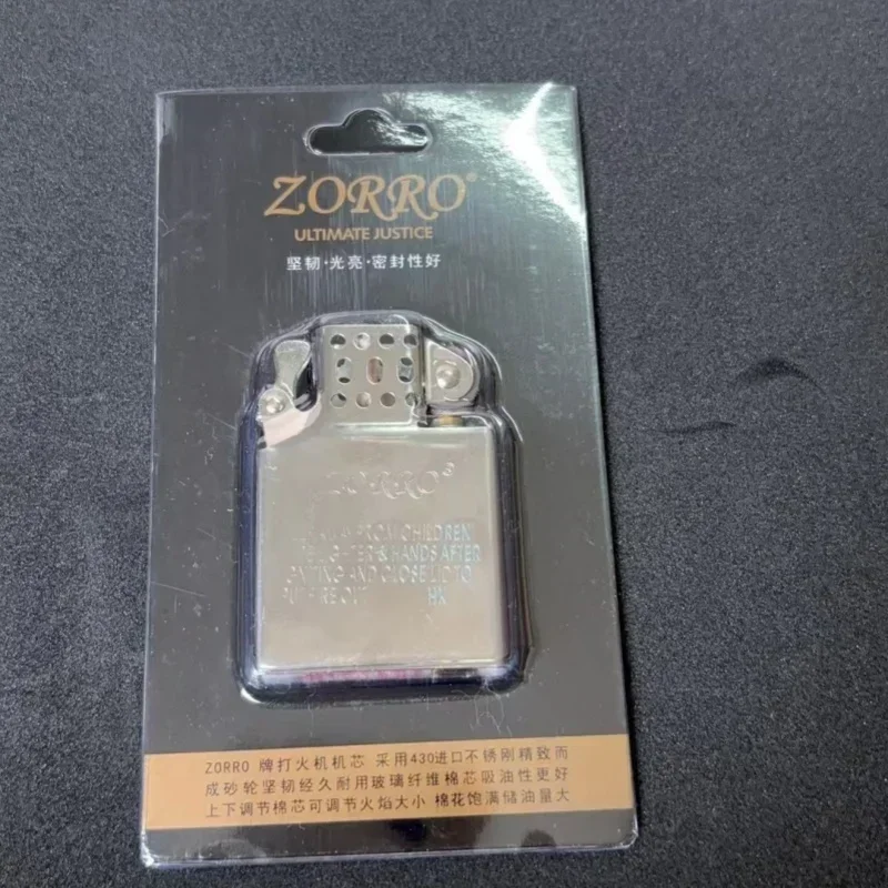 ZORRO ZC9 ultradunne brander, retro messing creatieve ouderwetse slijpsteen winddichte aansteker