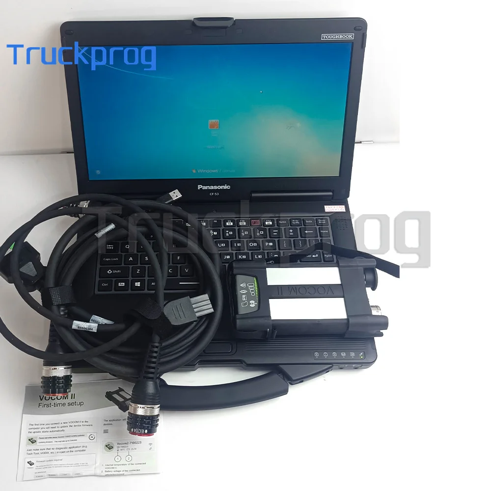 CF53 Laptop+for Vocom II 88890400 V2.8 PTT for Renault Truck Excavator EURO6 FH4 FM Diagnostic Tool