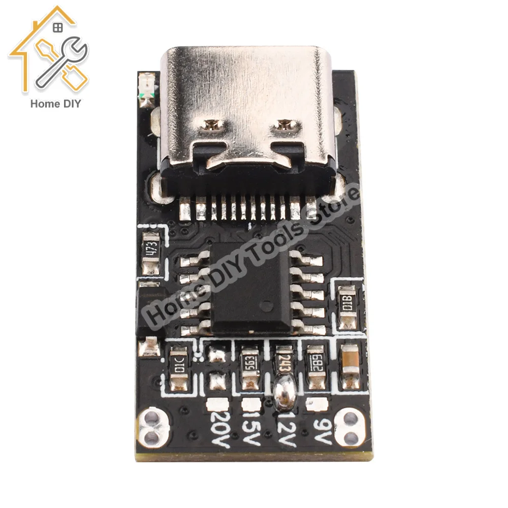 Type-C PD2.0 PD3.0 9V 12V 15V 20V PD/QC Fast Charge Trigger Polling Detector USB Boost Power Supply Change Module Charger Board