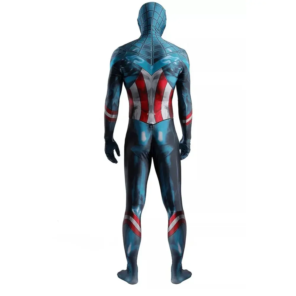 Halloween Male Captain Advance Spider Costume Superhero Cosplay Zentai Suit Game Adults Kids Men Boys Bodysuit Party JumpSuit