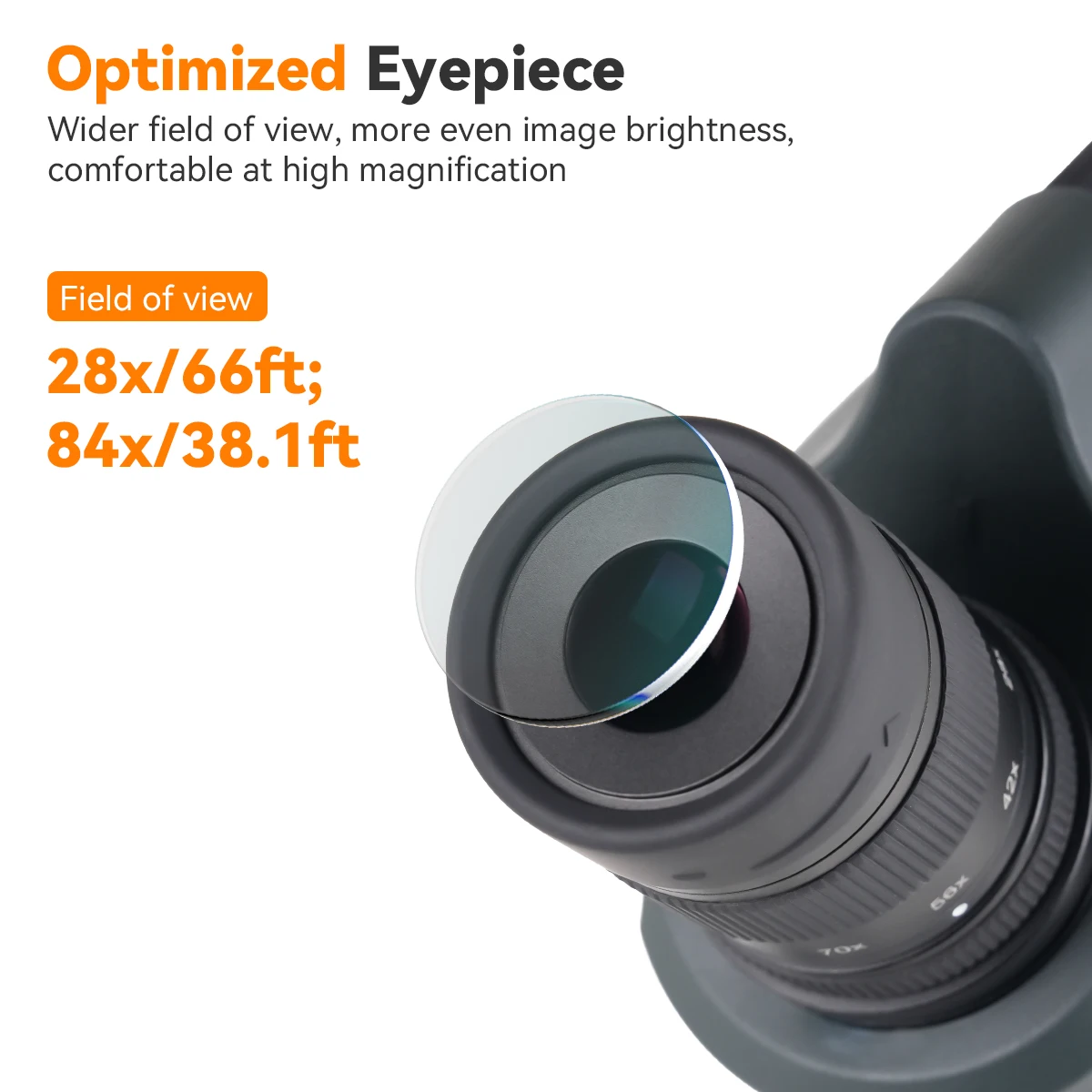 Svbony SV41Pro 28-84x80 Mak Teleskop-Spektiv mit Finder oder Kamera. Leistungsstarke wasserdichte FMC-Camp-Ausrüstung für die Sternenbeobachtung – Detail 8